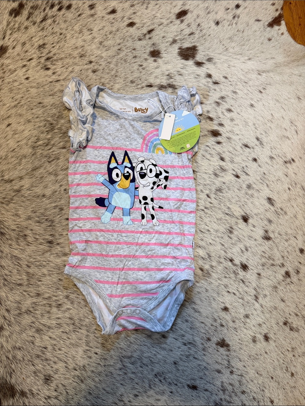 Little Sleepies Bluey Flutter Sleeve Bodysuit